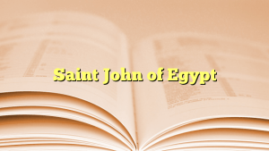 Saint John of Egypt